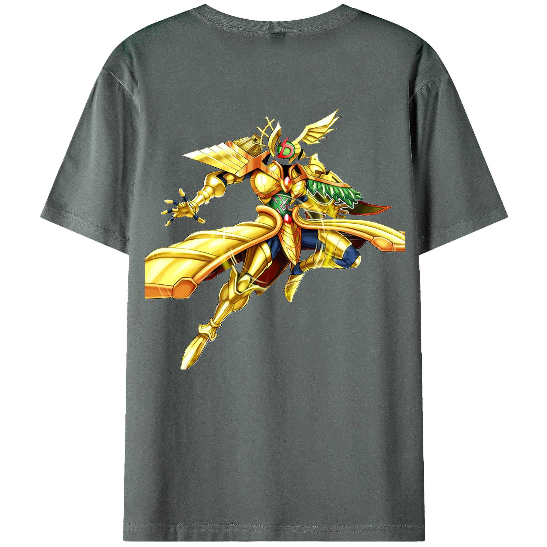（画像用） 遊☆戯☆王 Yu-Gi-Oh! 綿100％ メンズ半袖Tシャツ（バックプリント） 通気性